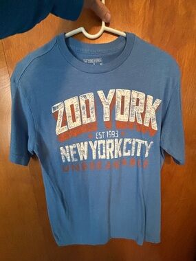 Zoo York Blue Short-Sleeve Graphic Tee with White & Rust Lettering